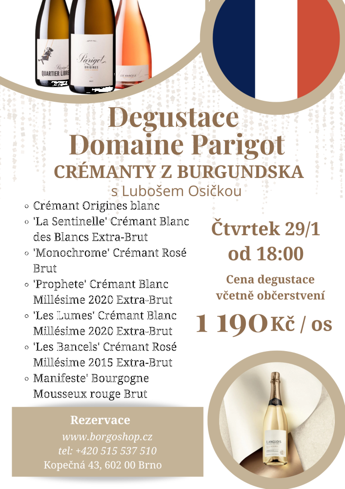 Degustace Domaine Parigot Crémanty z Burgundska S Lubošem Osičkou