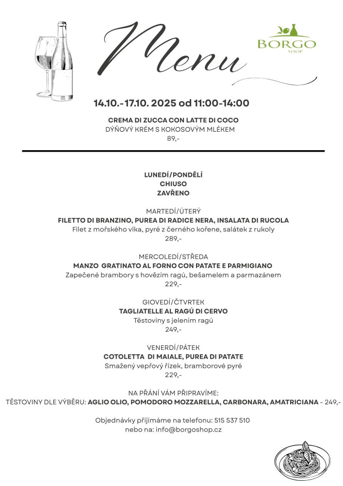 týdenní menu